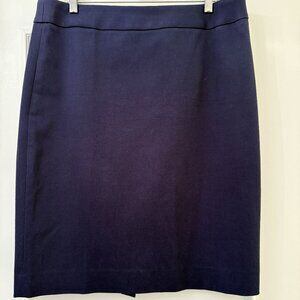 Banana Republic Navy Pencil Skirt, Size 14, Cotton/Spandex Stretch.